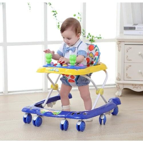 Baby Walker Car Multifunction Baby Walker with Wheels Music Learning Walking Assistant Children Activity Adjustable Baby Walkers