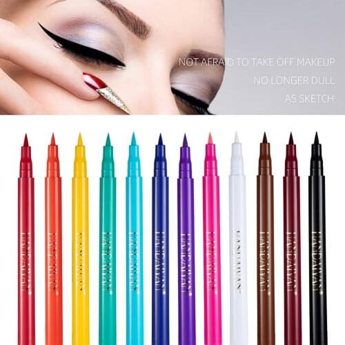12 Colors Eyeliner Pen Set Eye Shadow Pencil for Women Eye&Lip Liner Professional Waterproof Retractable Eye Makeup Set Colorful