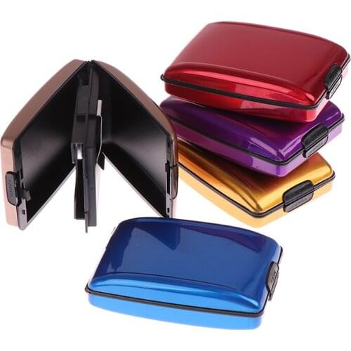 RFID Deposit And Withdrawal Wallet Credit Card Holder Wallet Aluminium Bag For Men Women Metal