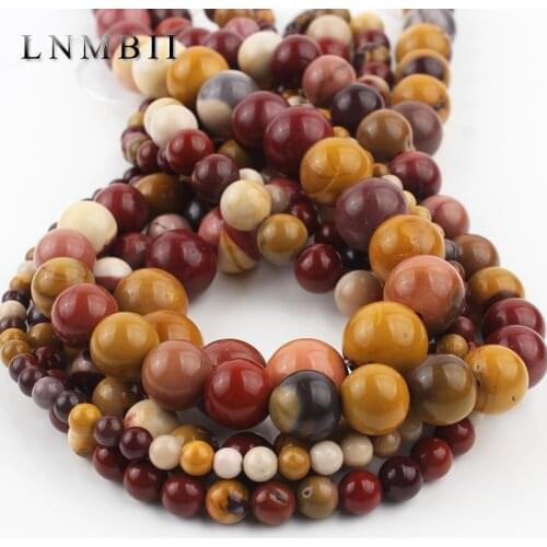 Natural Stone Mix Mookaite Beads Round Loose Spacer Beads For Jewelry Making DIY Bracelets Earings 15"Inches 4 6 8 10 12 mm
