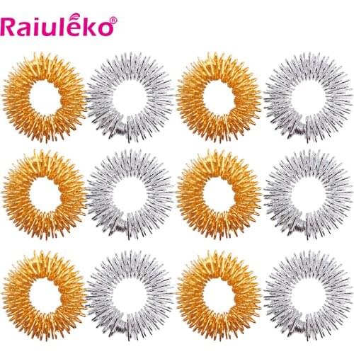 100P Acupressure Massage Rings Stainless Steel Finger Massage Ring Chinese Medicine Pain Therapy Finger Circulation Massage Ring
