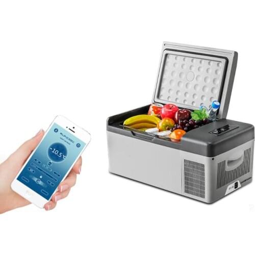 25L Home Auto Refrigerator 12/24V 110-240V Portable Mini Fridge Compressor Cooling Food Drink Freezer bluetooth APP Controll