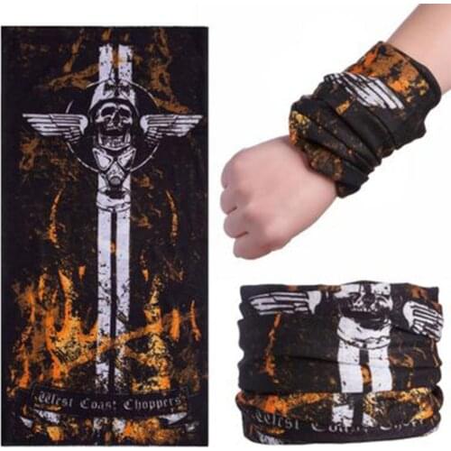 Multifunction Seamless Skull Pattern Magic Riding Mask Warm Scarf Halloween Props