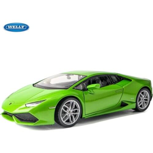 Welly1: 24 Lamborghini LP610-4 alloy car model simulation collection gift die-cast model non-remote control type toy