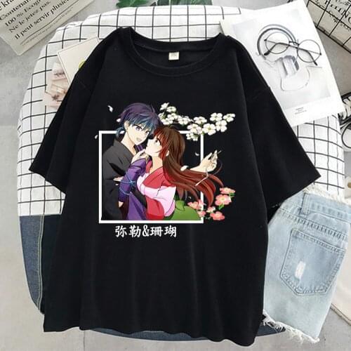 Inuyasha Sango Miroku Fashion Japanese Anime T Shirt Men Yashahime Funny Woman T-shirt