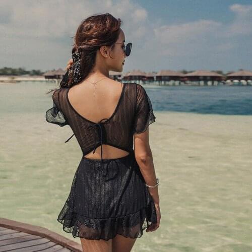 Bikini Monokini 2019 One Peice Swimsuit Women Womens Bathing Suits Woman Piece East Gate New Silk Skirt Sexy Connected Swimwear