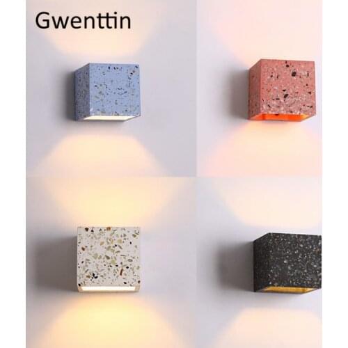 Cement Stone Wall Lamp Wall Sconces for Home Decor Living Room Stair Nordic Loft Industrial Modern LED Light Fixtures Luminaire