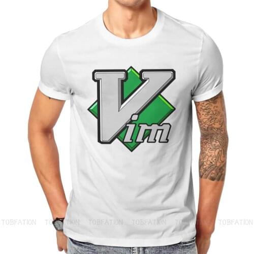 Linux Operating System Tux Penguin Fabric TShirt VIM Elegant T Shirt Oversized Men Clothes Printing Big Sale