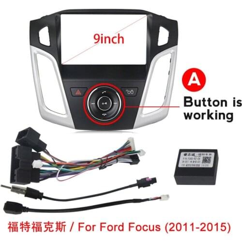 Car Radio Fascia for FORD FOCUS 2011-2015 9 Inch Stereo Dvd Player Dash Kit Faceplate