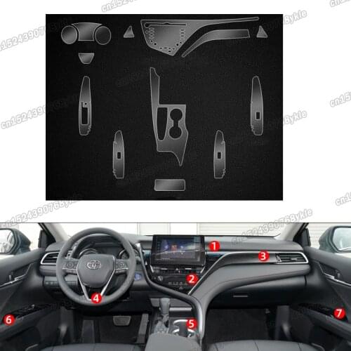 Lsrtw2017 TPU Car Interior GPS navigation screen anti-scratch Film gear Protective Sticker For Toyota Camry 5th dashboard