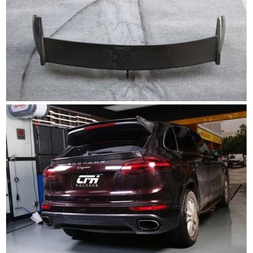 High quality Carbon Fiber Rear Trunk Lip Spoiler Wing Fits For Porsche Cayenne 958 2015 2016 2017