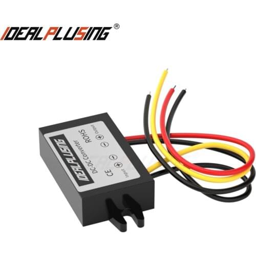 Plastic Housing DC DC Step Down Converter 12V to 5V 1A 2A 3A 15W Buck Car Power Module Open Wires Output