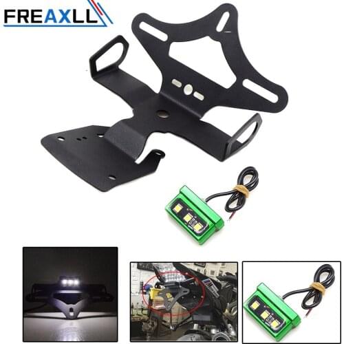For kawasaki z900 Z 900 17-18 Motorcycle Fender Eliminator License Plate Frame Number Plate Holder Tail Tidy&Moto Warning Light