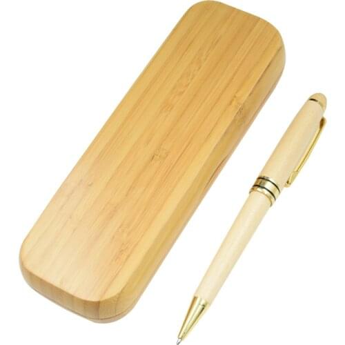 Luxury quality Wooden stationery students Business office Medium Nib Ballpoint Pen New+Luxury package as gift