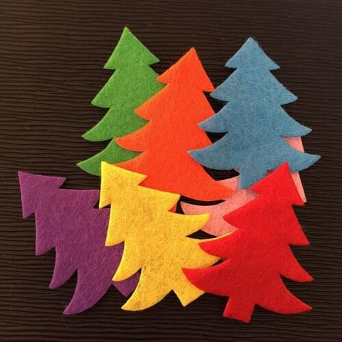 Mix 150PCS 32mm*37mm Padded Christmas Tree Appliques / Scrapbooking Craft Making A72A*3