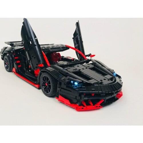Technology building block MOC-12560 100th anniversary sports car electric remote control assembly childrens Christmas toy gift