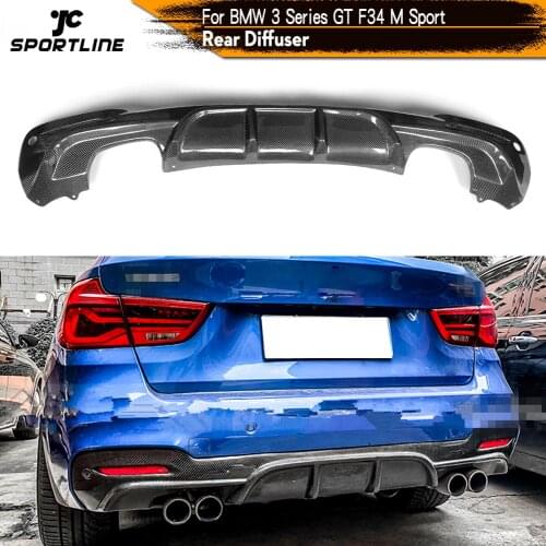 Carbon Fiber / FRP Car Racing Rear Bumper Lip Diffuser for BMW 3 Series F34 GT 320i 328i 335i M Sport Bumper 4-Door 2014 - 2017
