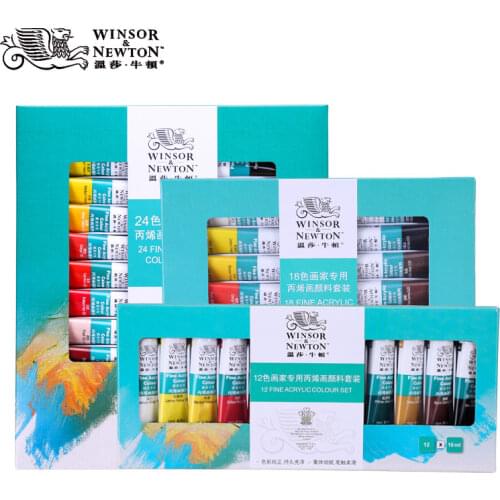Winsor&Newton 12/18/24/36 Colors Professional Acrylic Paints High Quality Acrylic Painting Pigment for Artist Painting
