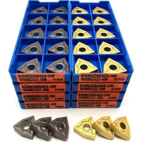 WNMG080404 HM PC9030 WNMG080404 HM NC3030 External Turning Cutting tool Steel processing CNC carbide inserts Turning insert