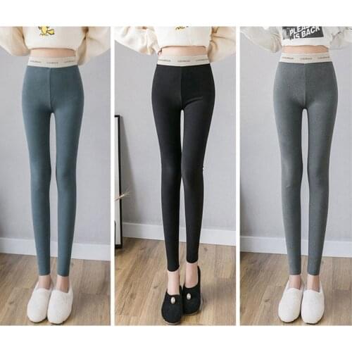 Winter Add Velvet Thick Warm Leggings Women Plus Size High Waist Elastic Outdoor Jeggings Casual Wild Female Sexy Skinny Pants