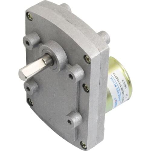 DC 12V 3RPM Output Speed 2 Terminals 8mm Shaft Electric Power Geared Motor