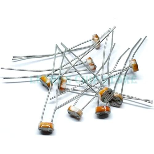 20PCS LDR Photo Light Sensitive Resistor Photoelectric Photoresistor 5528 GL5528 5537 5506 5516 5539 5549 5547 For Arduino