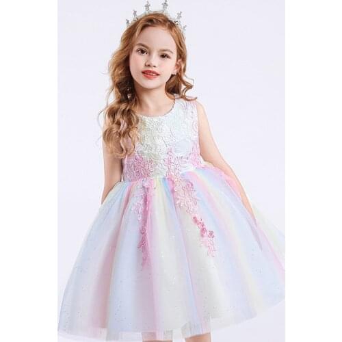 2021 Childrens Clothing Dress Flower Girl Wedding Princess Dresses Luxury Evening Dress Teenager Girls Dresses for Bridesmaids