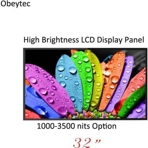 32 " 1920*1080 high brightness LCD display, outdoor readable sunlight TFT panel, 1500cd/m² (1000-3000nits option)
