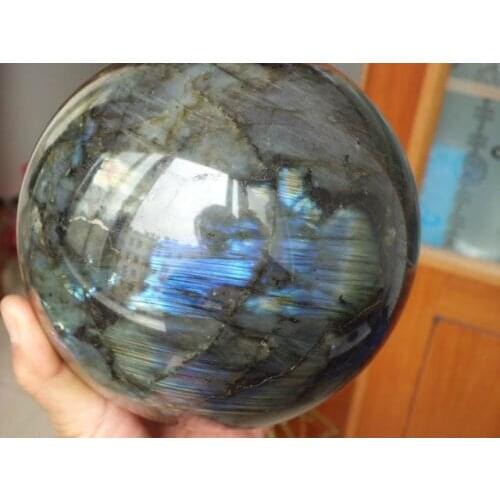 3900g NATURAL Labradorite quartz crystal sphere ball healing Madagascar