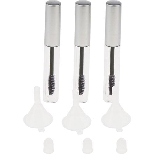 3x10ml Empty Mascara Tube With Eyelash Wand Inserts Plugs Funnels Kit