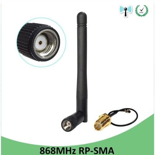 868MHz 915MHz Antenna lora pbx antena RP-SMA Connector 3dbi GSM 915 MHz 868 MHz antena antenne 21cm SMA Male /u.FL Pigtail Cable