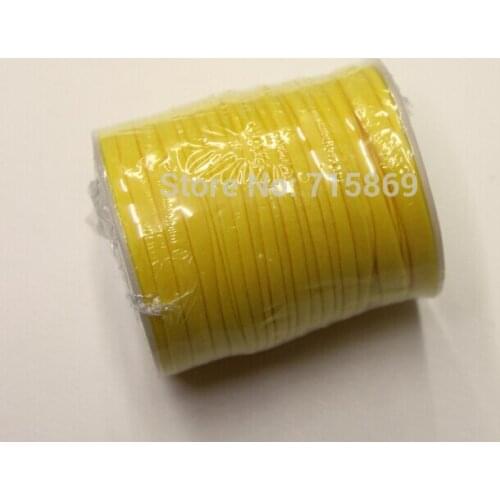 Free Ship 5mm 20meters Yellow Color Elastic lycra cord Stitched round lycra cord Lycra strip For Jewelry Marking