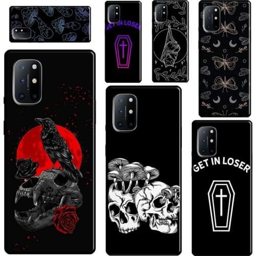 Skull Gothic Creepy Pastel Goth Case For Realme 6 7 8 Pro GT Neo C21 C11 C3 Q3 Pro Soft Cover For OnePlus 8T 7T 9R 8 9 Pro