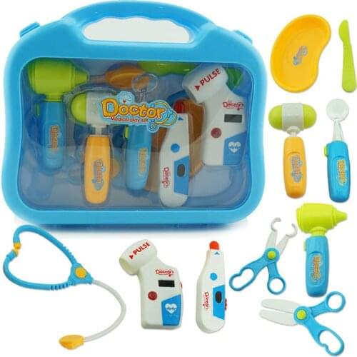 Kids Role Pretend Play Doctor Medical Playset Kit Carrycase Stethoscope Toy Portable Backpack Medical Kit Birthday gifts toys