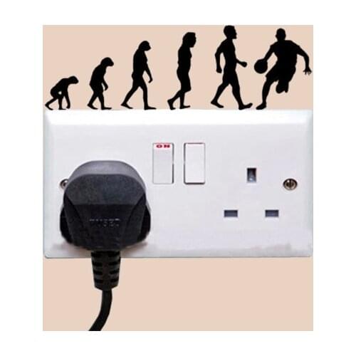 Evolution Basketball Vinyl Bedroom Wall Sticker light Switch Decals 6SS0183