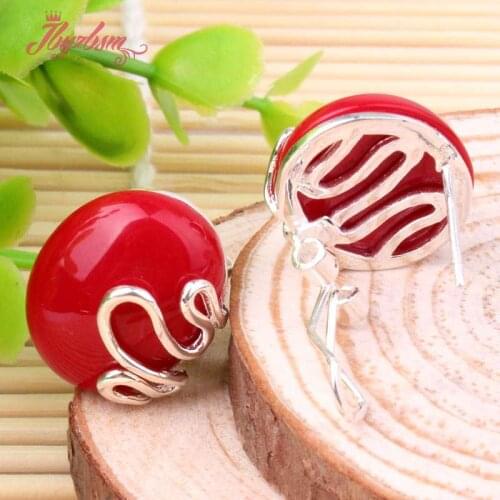 15x20mm Smooth Oval Cat Eye Opal Turquoises Stone Beads Tibetai Silver Earclip Clamp For Party Woman Craft Trendy Earring 1 Pair