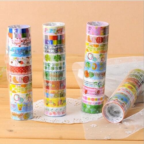 10 pcs/lot Cartoon adhesive masking tape decorative sealing tape DIY stationery scrapbooking sticker toy length 200cm/Pcs