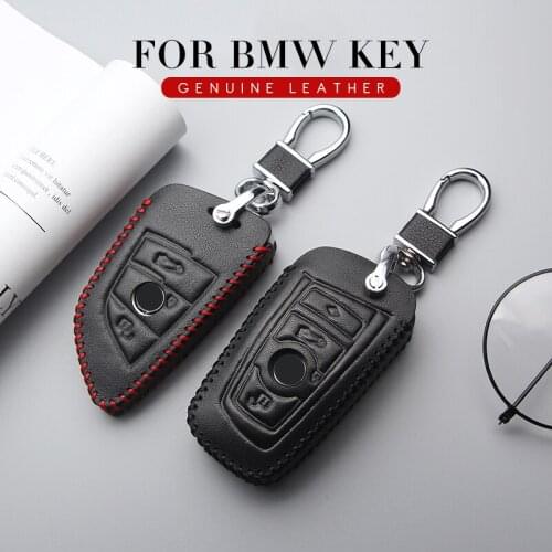 Leather Car Key Cover Case For BMW Serie 5 1 G30 F20 E90 F31 E60 F07 X5 F15 E70 G05 X6 F16 E71 X3 X4 X1 Key Ring Accessories