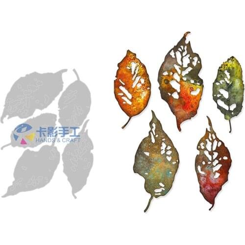 Leaf Fragments Metal Cutting Dies for DIY Scrapbooking Crafts Dies Cut Stencils Maker Photo Album Template Handmade Decoration