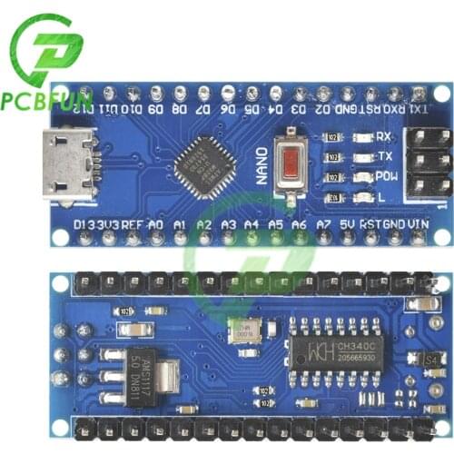 Diymore CH340 Nano V3.0 ATMEGA328P-MU ATMEGA328 Microcontroller Module Micro USB Adapter Development Board for Arduino ATMEGA328