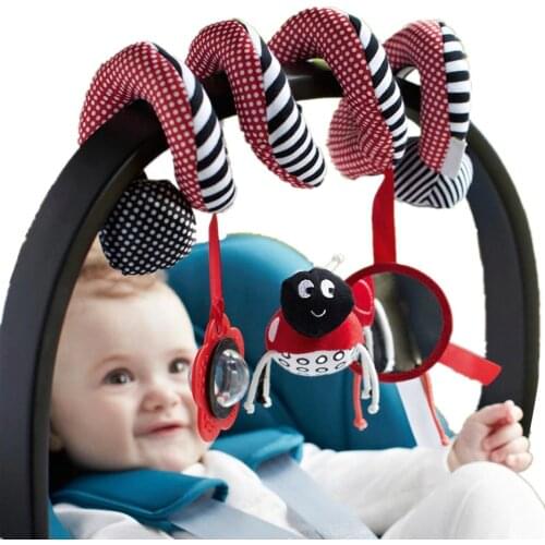 Cute Infant Baby play Toys Activity Spiral Bed & Stroller Toy Set Hanging Bell Crib Rattle For wj140