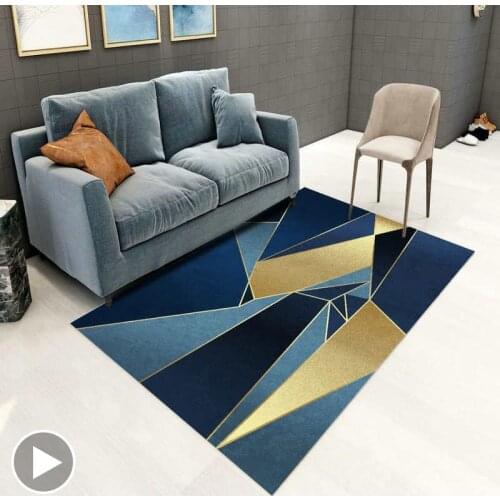 Nordic Geometric Anti-slip Carpets for Living Room Home Decorative Large Rugs Parlor Soft Floor Comfortable Light Luxury Carpet
