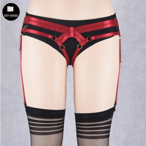 Sexy Garters Punk Goth Harajuku Style Handmade Leg Garter Belt Women Gift Adjustable Stockings garters