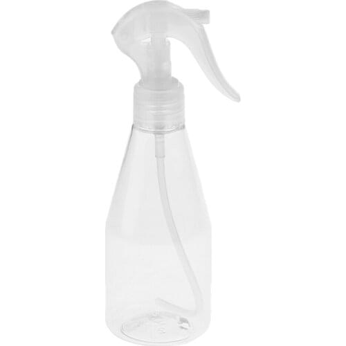 Transparent 200ml Portable Plastic Misting Spray Bottle Fine Misting Atomizer Hair Sprayer for Cleaning