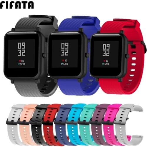 FIFATA Wrist Strap For Amazfit Bip 20mm Silicone Bands Bracelet For Xiaomi Huami Amazfit GTS/Bip S/GTS 2/Neo Smart Watch Straps