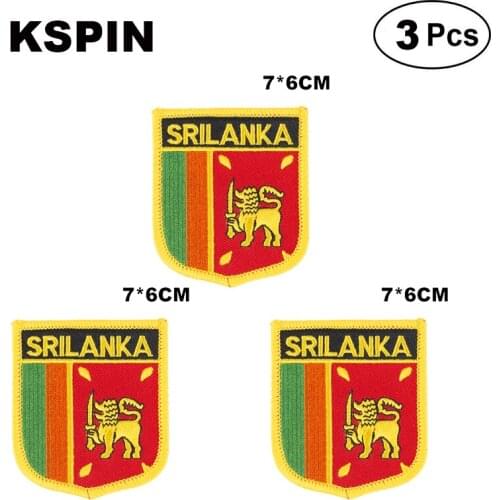 Sri Lanka Shiled Shape flag patches national flag patches for Cothing DIY Decoration
