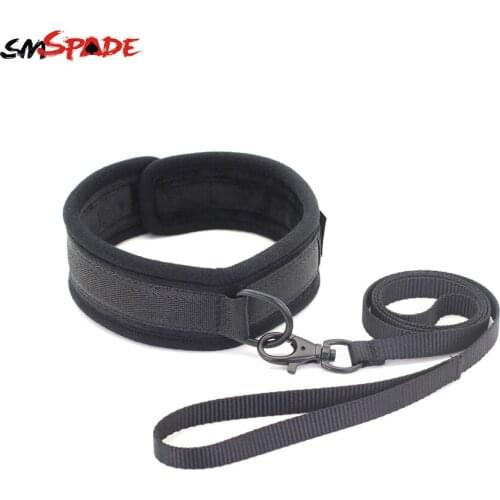 Smspade Bondage BDSM Slave Collar Bondage Restraints Adult Sex Toys for Women Erotic Toys Traction Belt Sex Games Neck Collars