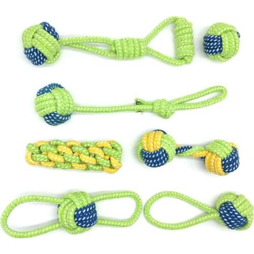 Pet Supply Dog Toys Dogs Chew Teeth Clean Outdoor Traning Fun Playing Rope Ball Toy for Large Small Dog Cat Eight Kinds Choice