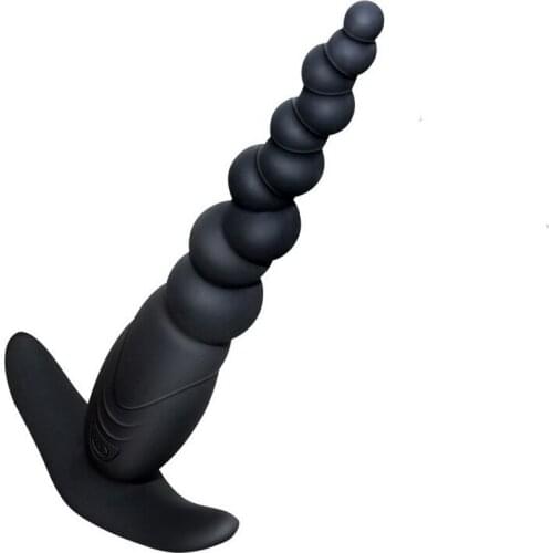 USB Rechargeable Anal Bead Plug Vibrator Adult Sex Toys for Men Woman, Silicone Dildo Vibrador Butt Plug Male Prostate Massager