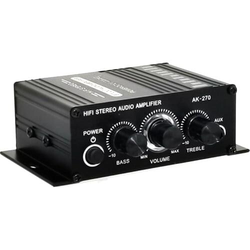 AK270/AK170 Power Amplifier Audio Karaoke Home Theater Amplifier 2 Channel Class D Amplifier USB/SD AUX Input